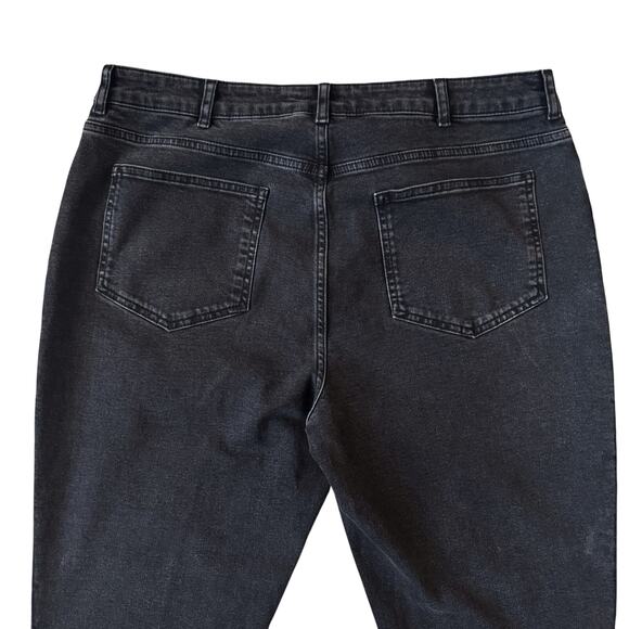 Boden Side Stripe Cavendish Girlfriend Jeans Women Sz 14 Black Grunge Preppy - Picture 14 of 14